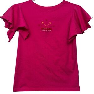 American Girl Fashion Show Flutter Sleeve T Shirt Girls Size Large 14/16